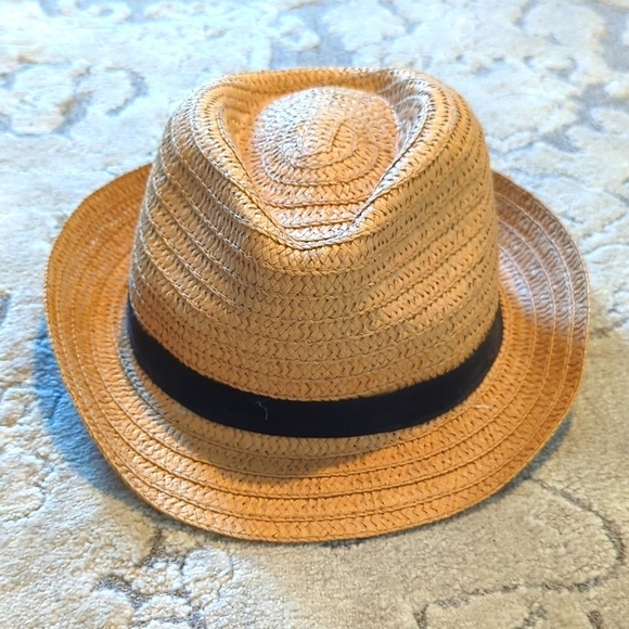 Straw Hat with Black Ribbon - Picture 1 of 5